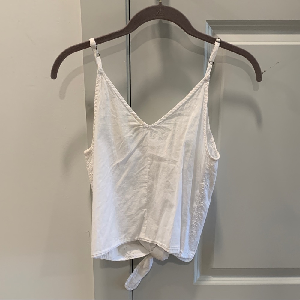 JAPNA - white tank top, ties at bottom, size S, in perfect condition - Picture 3 of 4